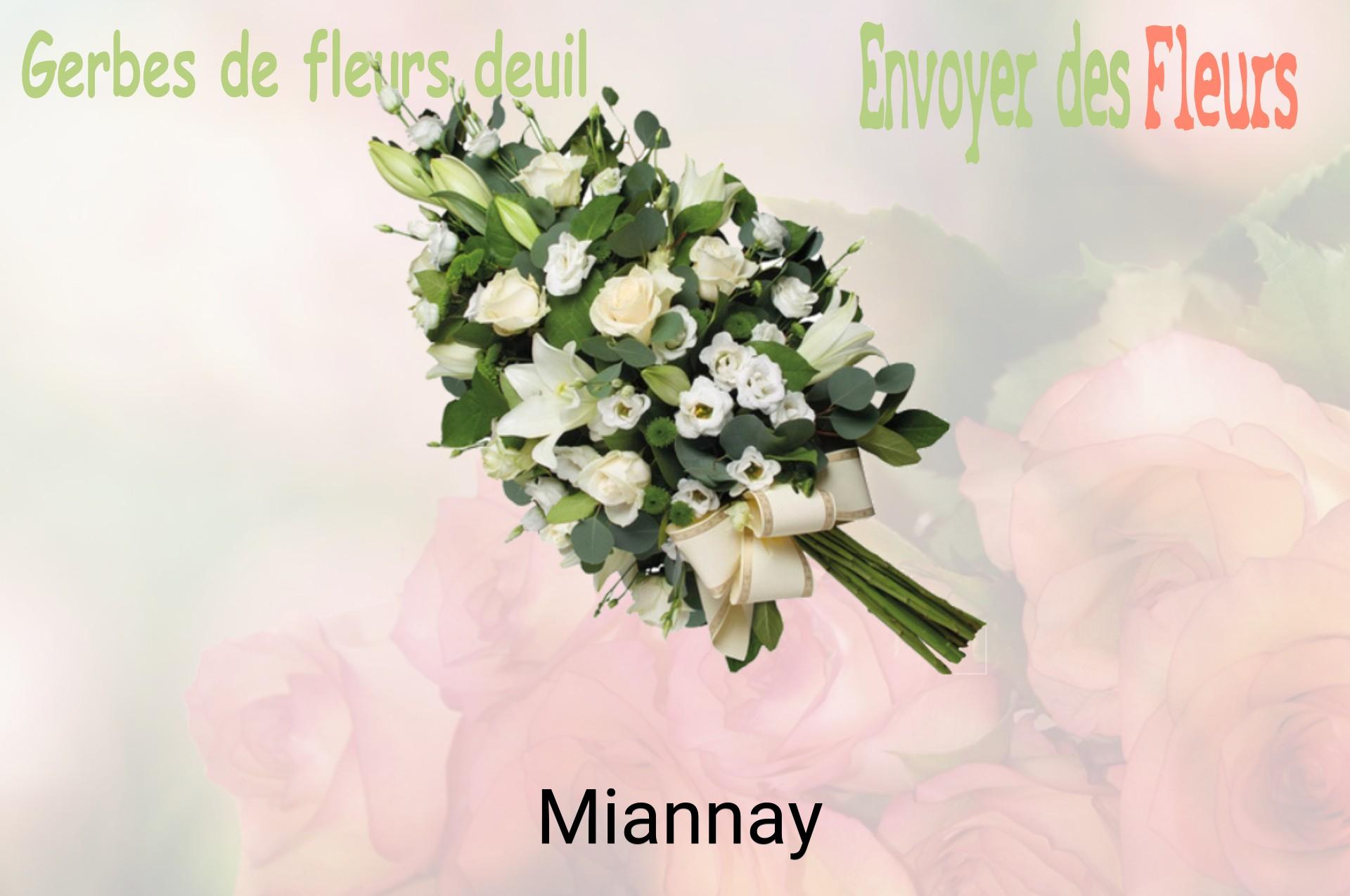 Gerbe de fleurs de deuil livrée à Miannay